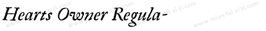 Hearts Owner Regula字体转换